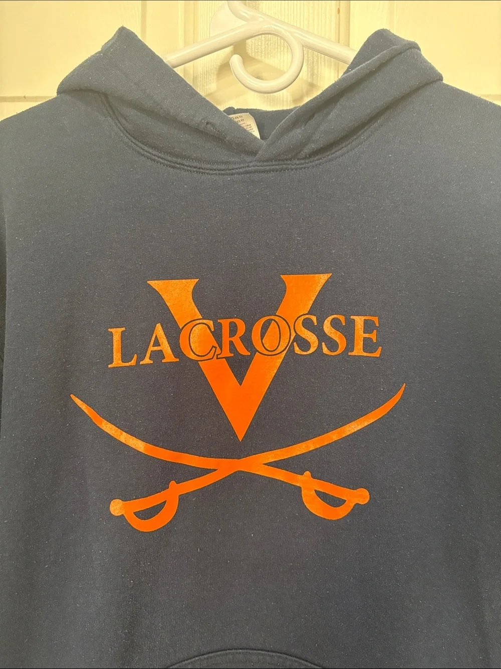 Virginia Lacrosse Pullover Hoodie with Orange Logo
